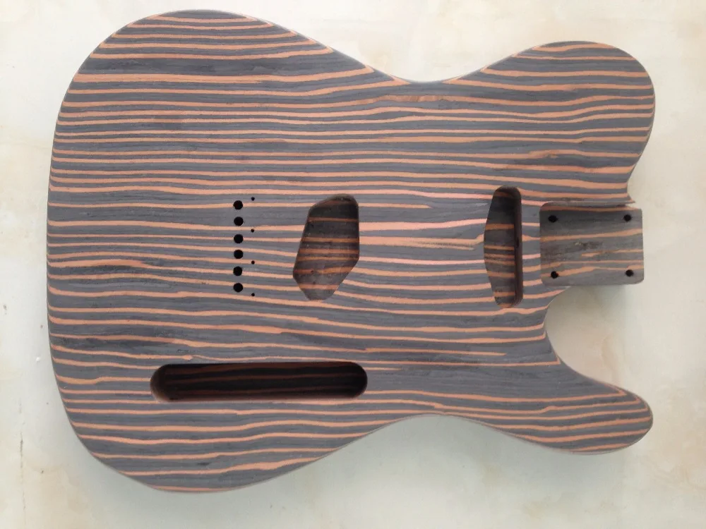 Бесплатная доставка Зебра дерево TL гитарный корпус цельный деревянный без