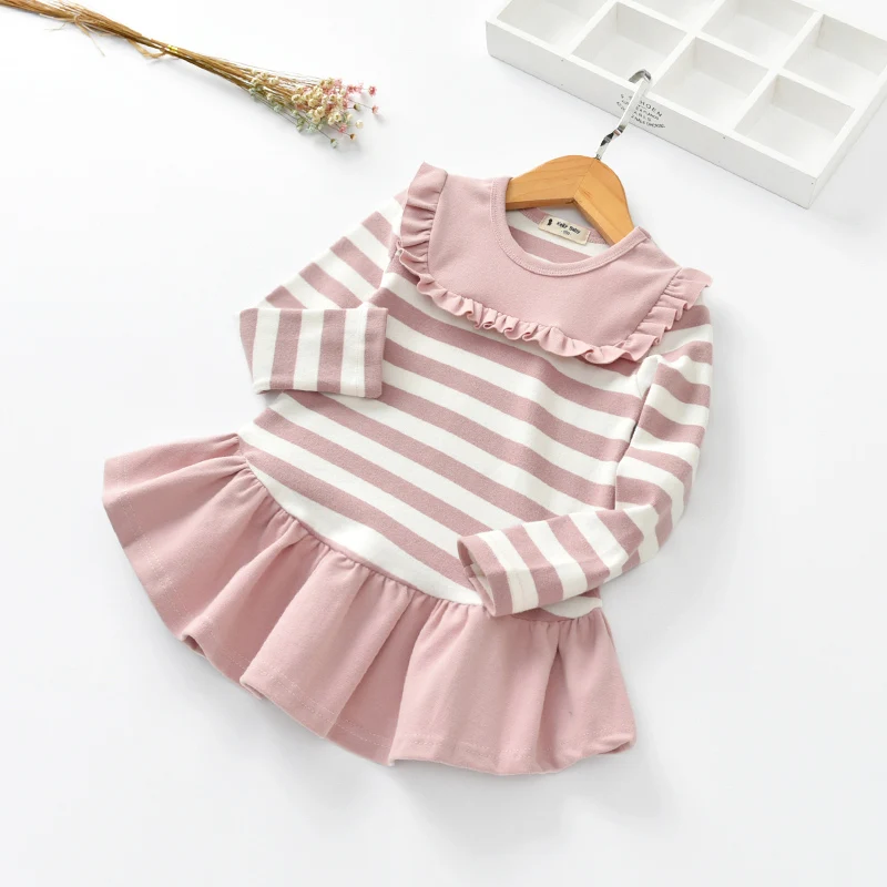 

sinyuer cat girl one piece long sleeve dress for spring and autumn stripe dress