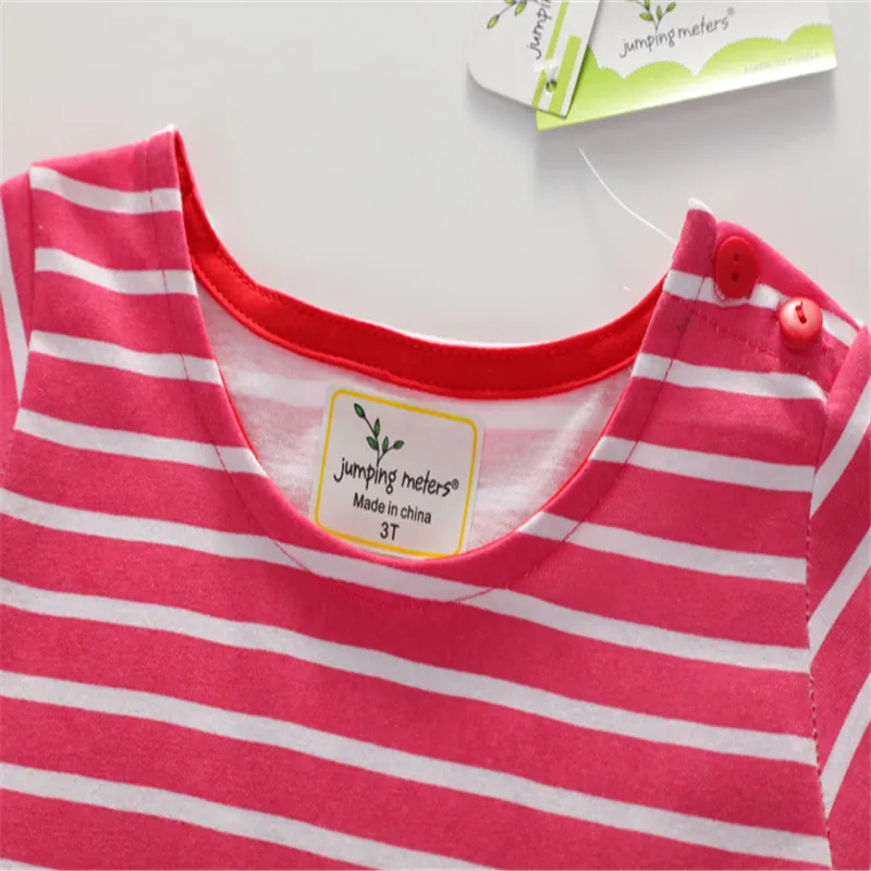 Детское летнее Хлопковое платье в полоску с принтом | Детская одежда и обувь