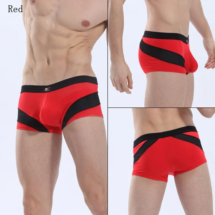 Гей мужское нижнее белье боксеры Calzoncillos String Homme мужское белье для геев хлопок нейлон боксеры сексуальные мини шорты 4002PJ
