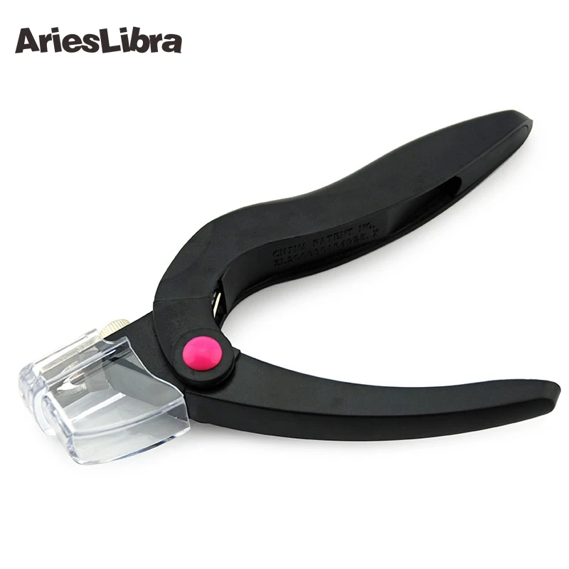 Ножницы AriesLibra розовые/черные для маникюра и кутикулы пластиковые ножницы ногтей