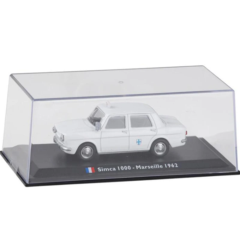 Классическая модель такси SIMCA 1000 цвет белый масштаб 1:43 металлический сплав