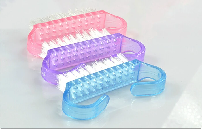 

Professional Made High Fashion cleaning manicure nail scrub brush 50pcs/pack Nail Dust Clean Brush Manicure Pedicure Tool SNB011