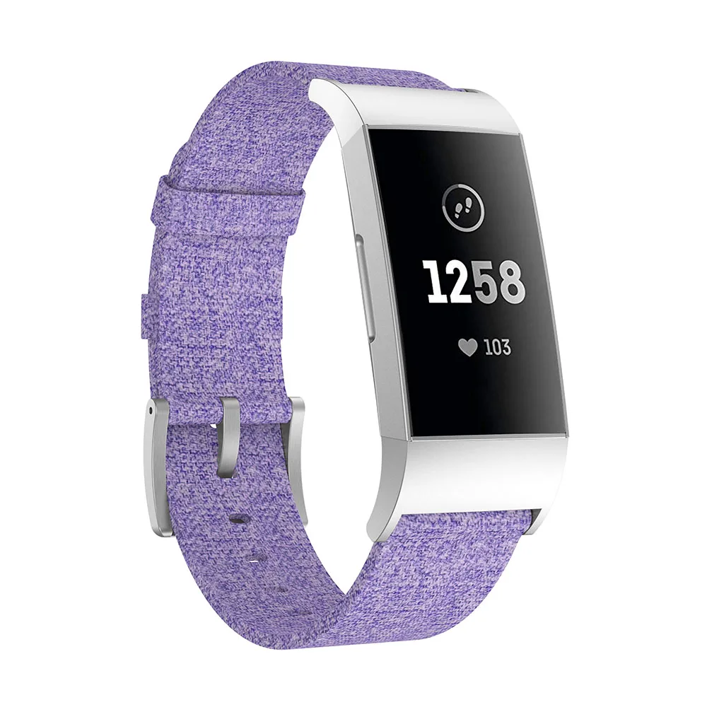 Цветной ремешок для Fitbit Charge 3 смарт-браслет часов тканевый нейлон сменные мужские