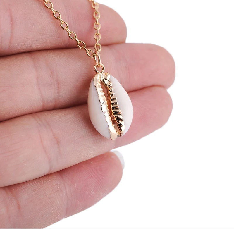 Trendytime новое ожерелье Cowrie ракушка из натуральной ракушки для женщин богемное