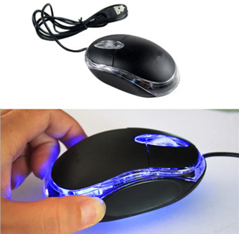 Mini-USB проводной освещения Мышь компьютер небольшой ноутбук Desktop