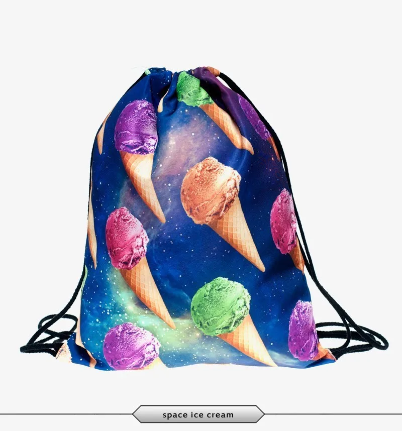 Высокое качество женщин Daypacks печать мешок для пляжа Mochila Feminina Harajuku шнурок сумка