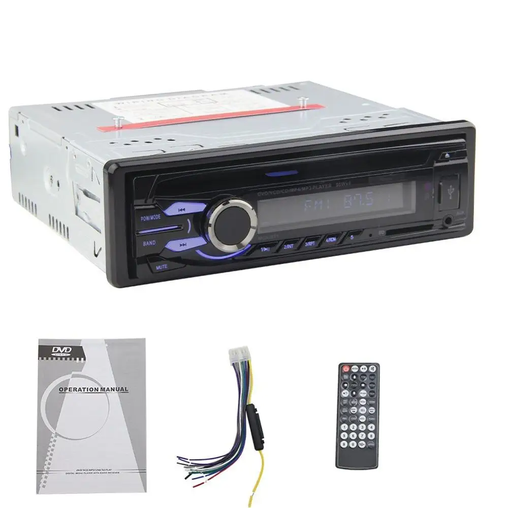Универсальный одной дин радио dvd usb / SD CD MP3 плеер FM приемник aux in вход с
