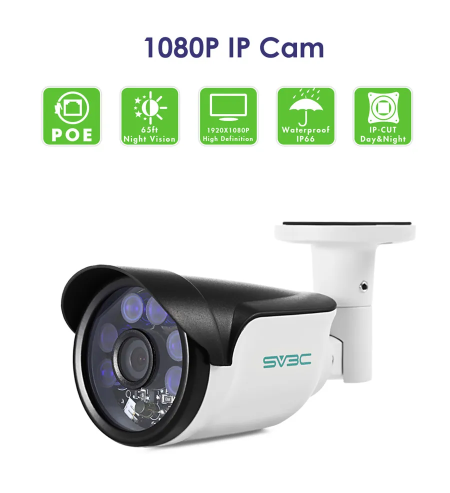 Sv3c 1080 P HD IP Камера Водонепроницаемый безопасности POE Ночное видение H.264