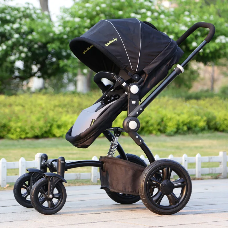 Европейская детская коляска с высоким ландшафтом может сидеть и лежать