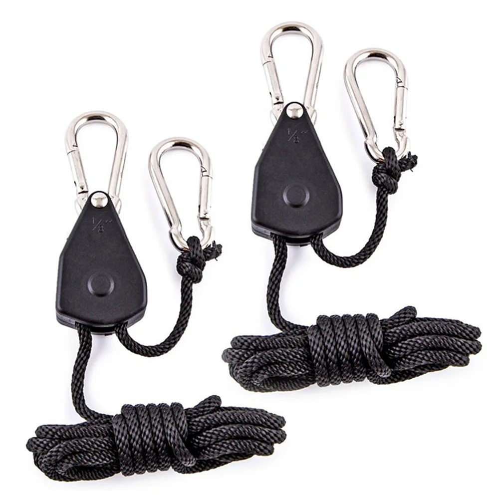 

2Pcs 1/8 Inch Long Adjustable Heavy Duty Rope Clip Hangers Light Ratchet Hangers Reinforced Metal Internal Gears Wholesale #40