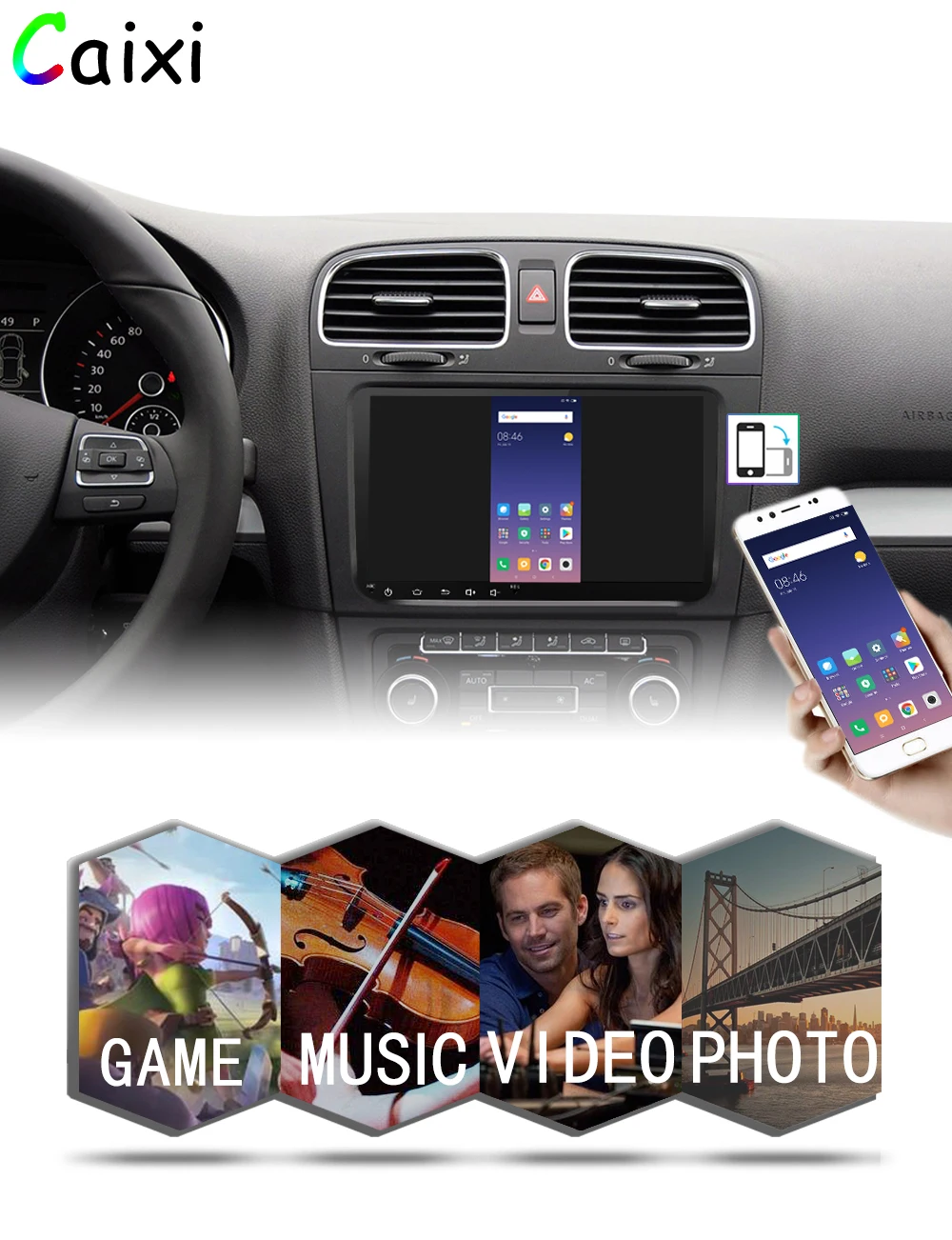 CAIXI " Автомагнитола gps навигация Android8.1 multime плеер для Фольксваген Шкода GOLF5 Golf6 POLO PASSAT B5 B6 JETTA TIGUAN