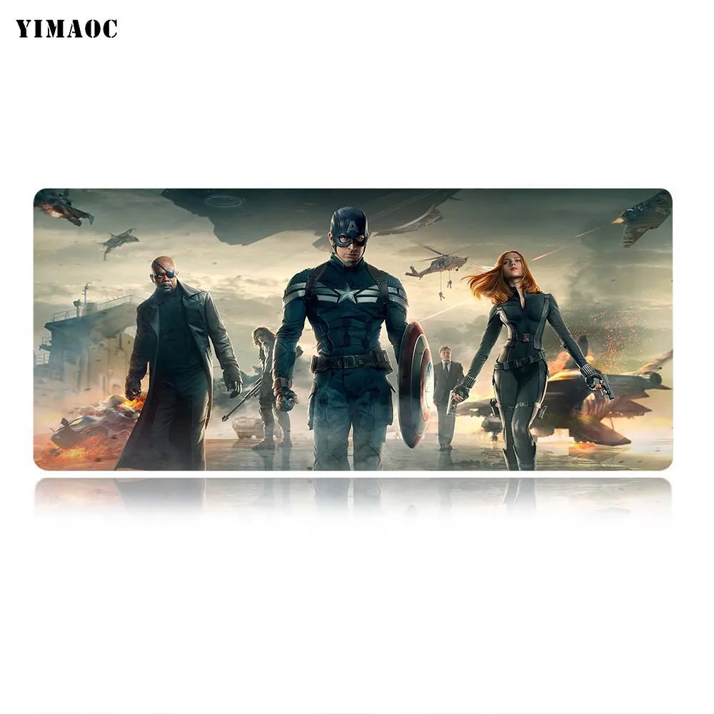 MP3 30x80cm Yomaoc Marvel comics Капитан Америка коврик для мыши 30x80 см компьютерная коврик для мыши Противоскользящий натуральный резиновый игровой коврик для мыши - Цвет: MP3 30x80cm