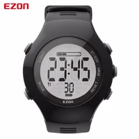 ezon t043 men women sports digital watch optical sensor heart rate monitor chronograph pedometer calorie counter outdoor running