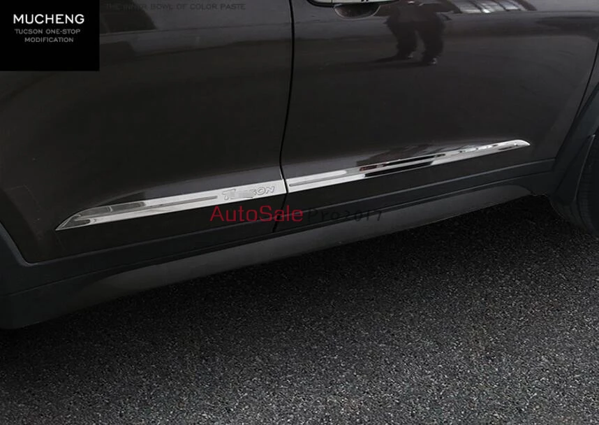 Сталь аксессуары подходят для HYUNDAI TUCSON 2015 2016 TL CHROME Боковая дверь линии GARNISH BODY