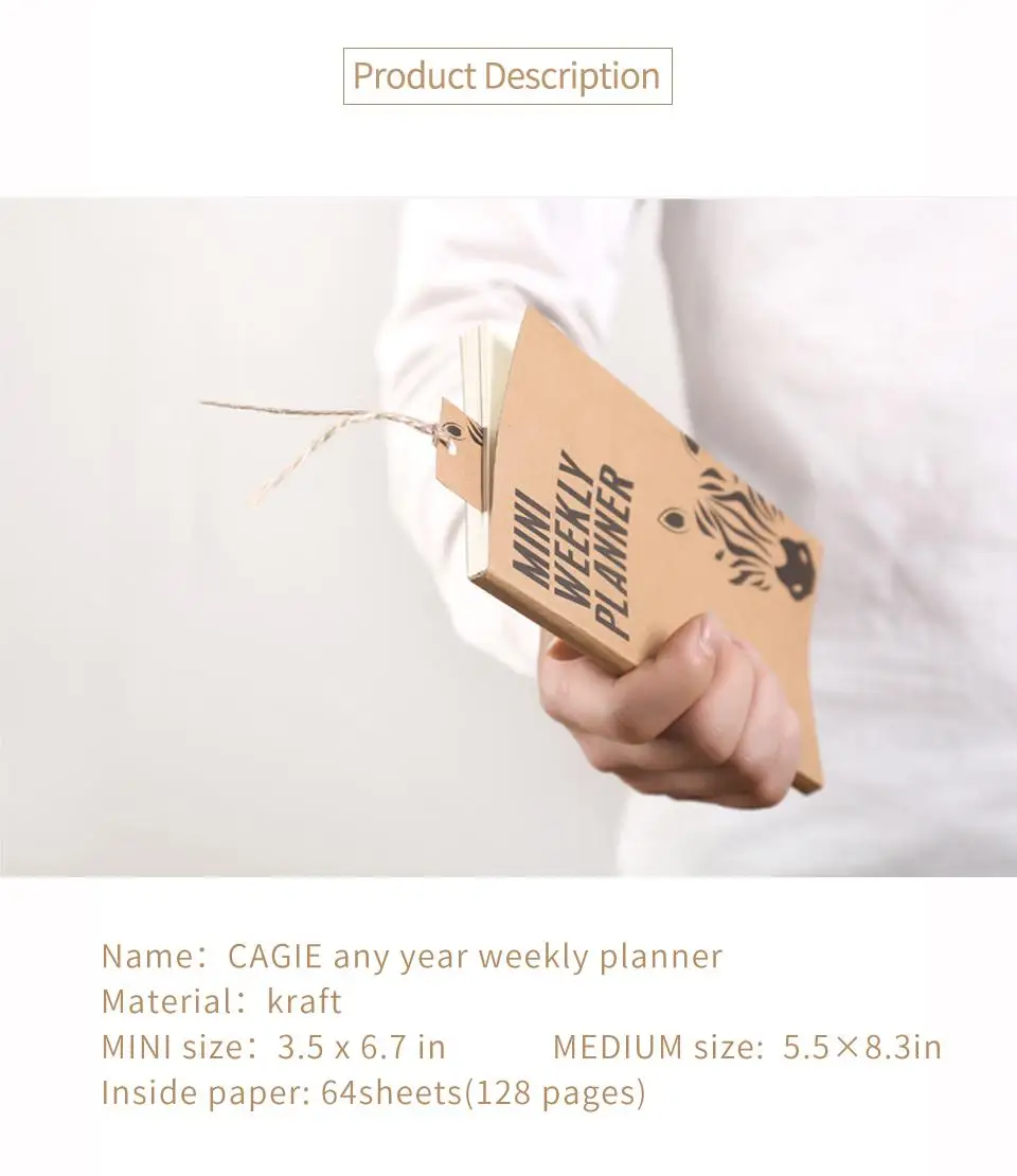 Крафт карманный блокнот Еженедельный A5 A6 планировщик блокнот DIY Еженедельный дневник расписание записная книжка для школы C16 D30