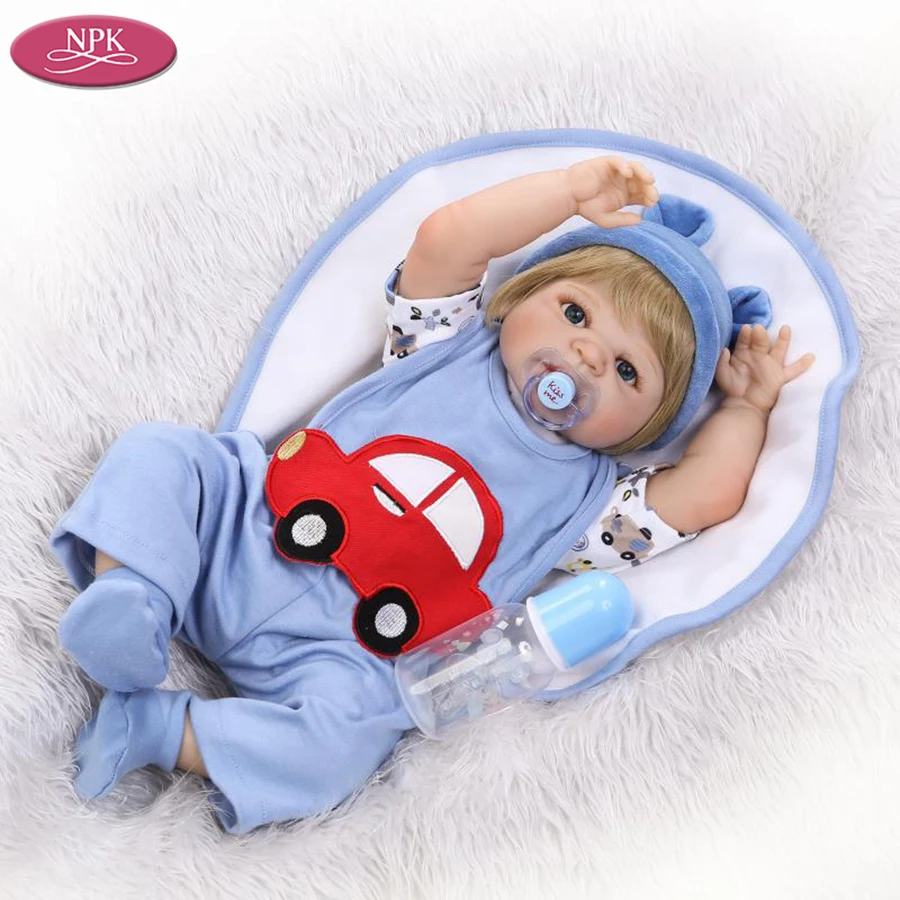 NPK Baby Boys Reborn Doll 57 см полностью силиконовый виниловый корпус для детей игровой
