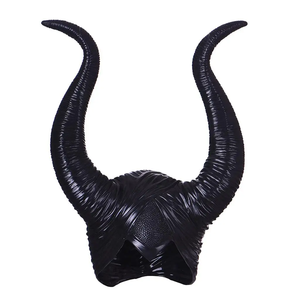 Женский Хэллоуин Косплей черный шлем вечерние queen Maleficent ведьма Рог шляпа
