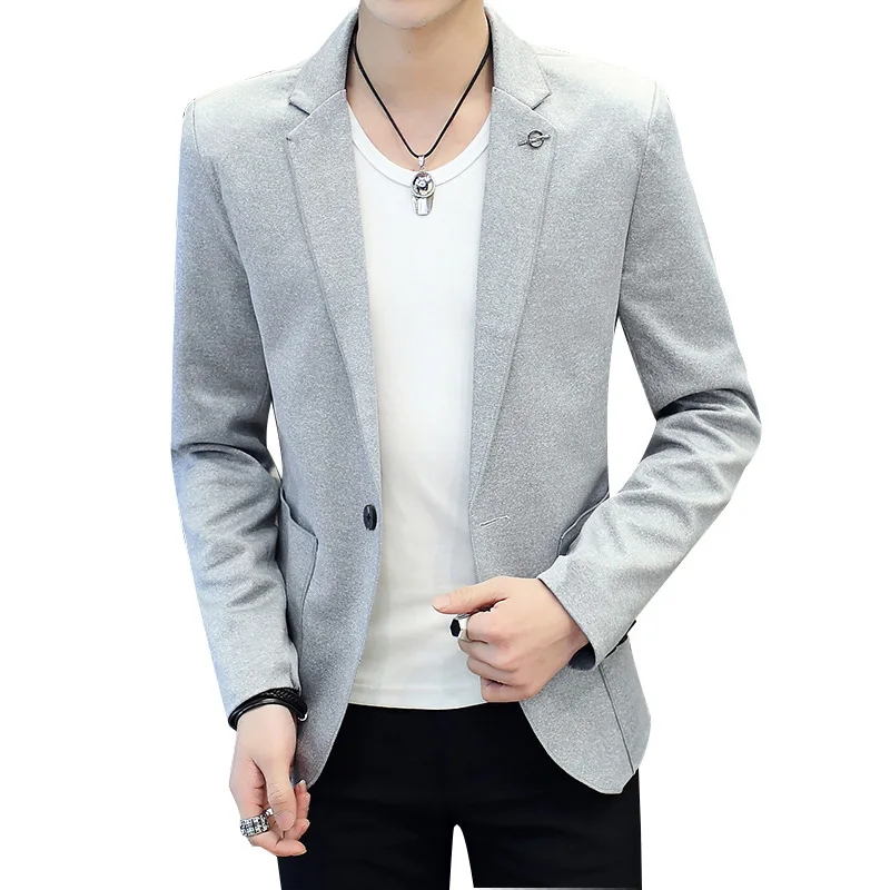 

Spring 2020 men's pure color blazer Cultivate one's morality of youth fashion suits