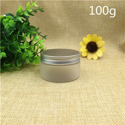 100 g aluminum cap 30 шт 50 100 150 200 г пустые матовые пластиковые бутылки банка бак горшок золотой розовый алюминиевый колпачок косметические контейнеры - Цвет: 100 g aluminum cap