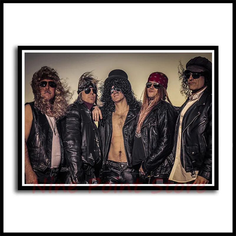 Рок-группа guns N' Roses белая бумага с покрытием плакат рокеры декоративная живопись плакаты настенные стикеры бескаркасные - Цвет: Шоколад
