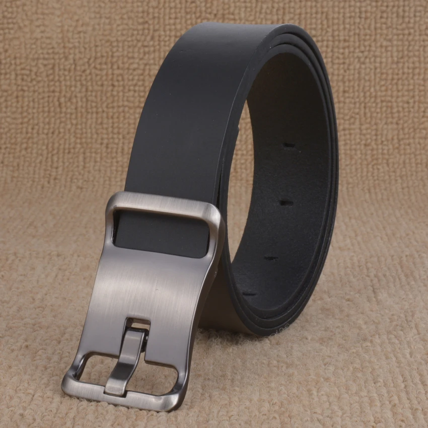 Женские и мужские ремни из натуральной кожи брендовые дизайнерские с пряжкой