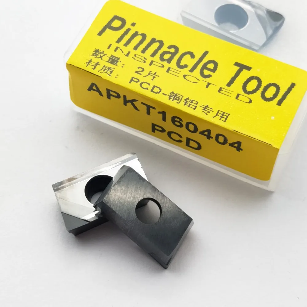 2 шт. APKT160404 PCD PCD30 токарный Карбид с ЧПУ алмазное лезвие фрезерование станок для
