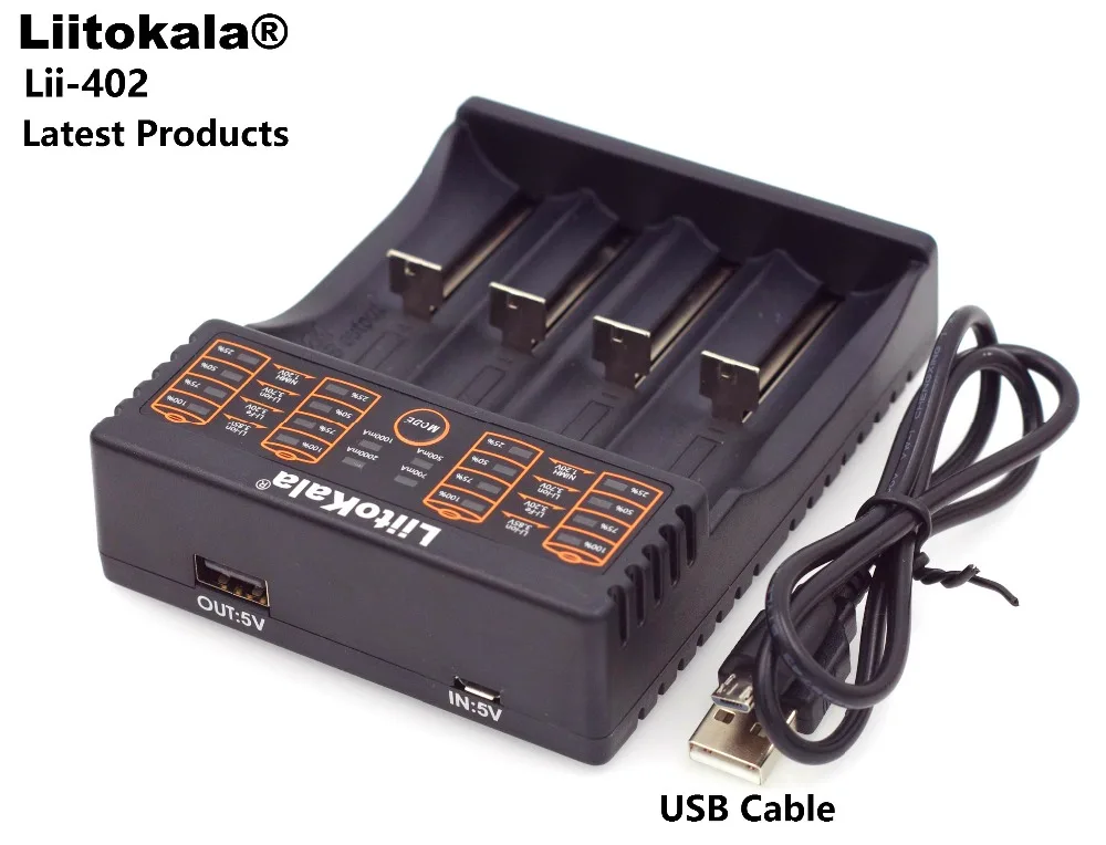 Liitokala 18650 зарядное устройство Lii402 Lii202 Lii100 LiiS1 1,2 в 3,7 в 3,2 в AA/AAA 26650 умное зарядное устройство NiMH Li-Ion EU Plug
