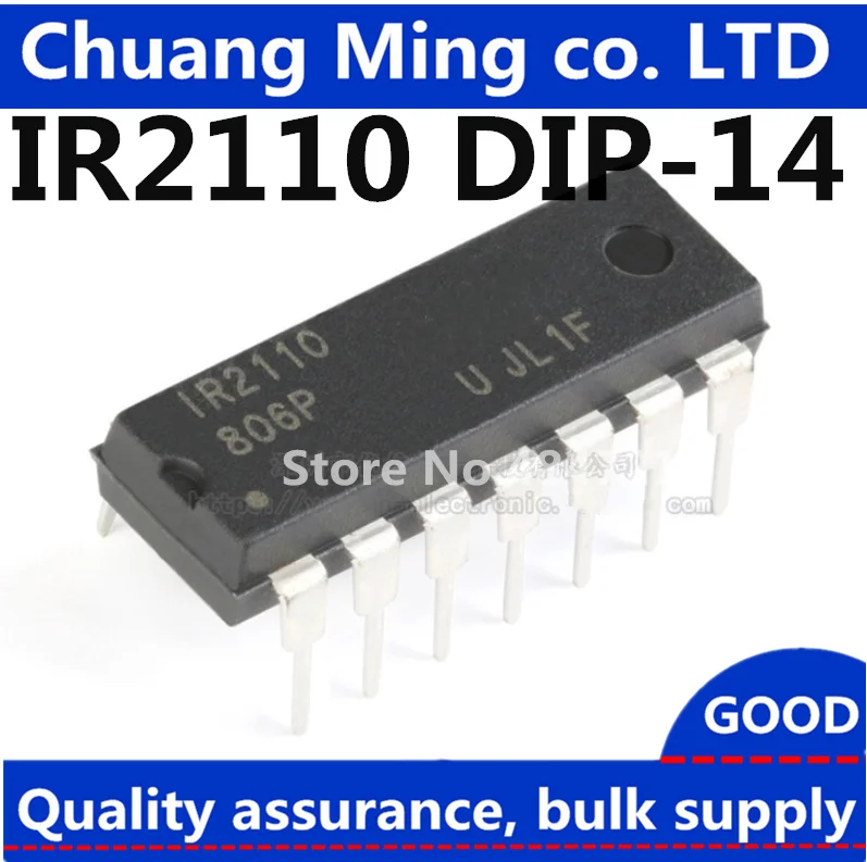 Бесплатная доставка, 10 шт., чип драйвера IR2110 IR2110PBF DIP14 MOSFET power/IGBT, высокий и низкий, 100% новый оригинал