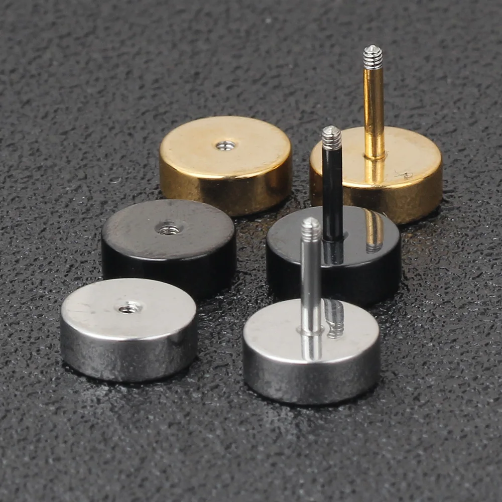 Мужские серьги гвоздики из нержавеющей стали со смайликом поддельные для