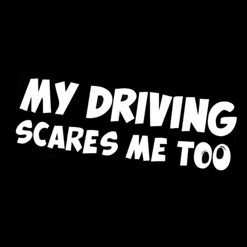 MY DRIVING пугает меня автомобильные Стикеры виниловые Предупреждение ющие знаки для