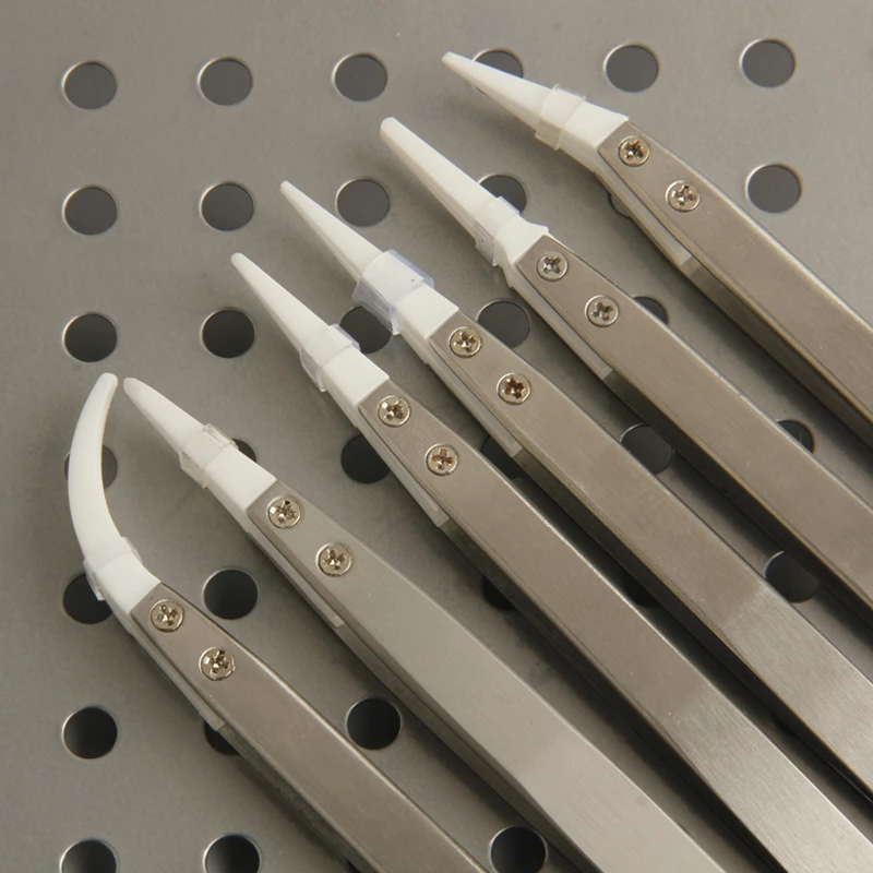 Керамический пинцет 6 шт. термостойкий Непроводящий корпус из нержавеющей стали