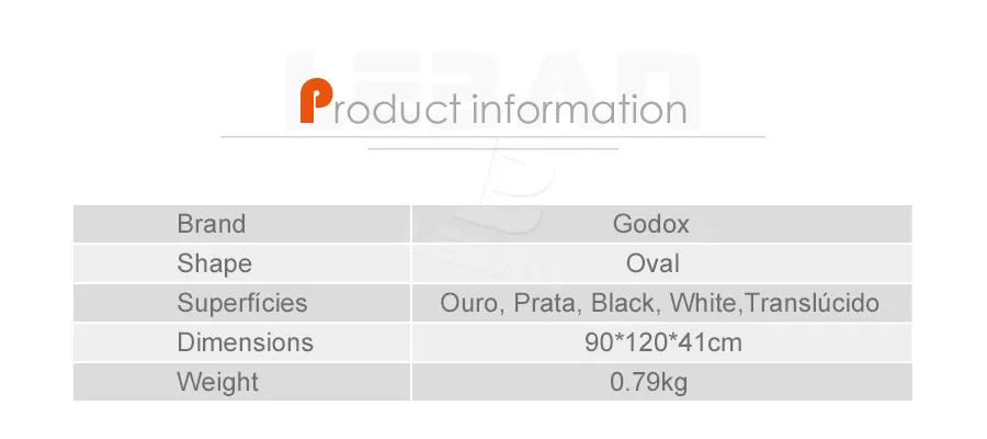 Номер отслеживания посылки Godox 5 in1 отражатель 90*120 см отражатель овальной формы, легко складывается, переносная сумка