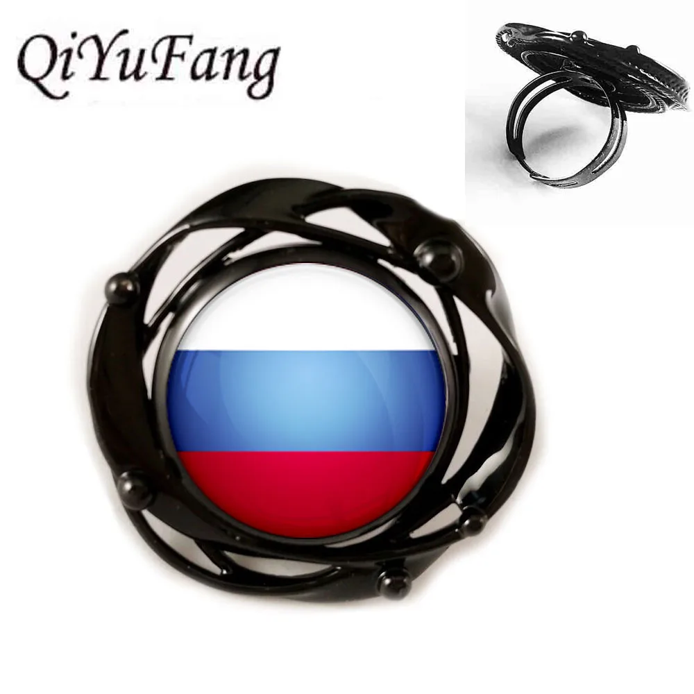 

New Russia Flag Flower Black Ring Pendant For Men Women Jewelry Children Friends Gift Gift Free Shipping