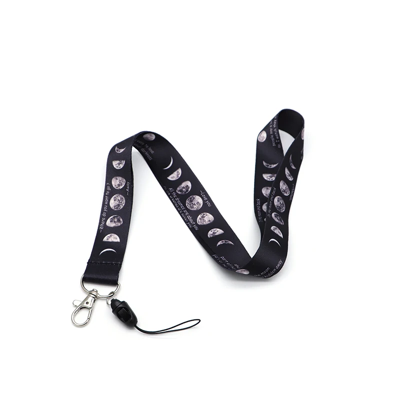 Eclipse Moon Phase Lanyard ID Holder космическая подвеска в виде космонавта и планеты НЛО Lanyards держатель значка для мобильного телефона висячий канат Lariat брелок S26