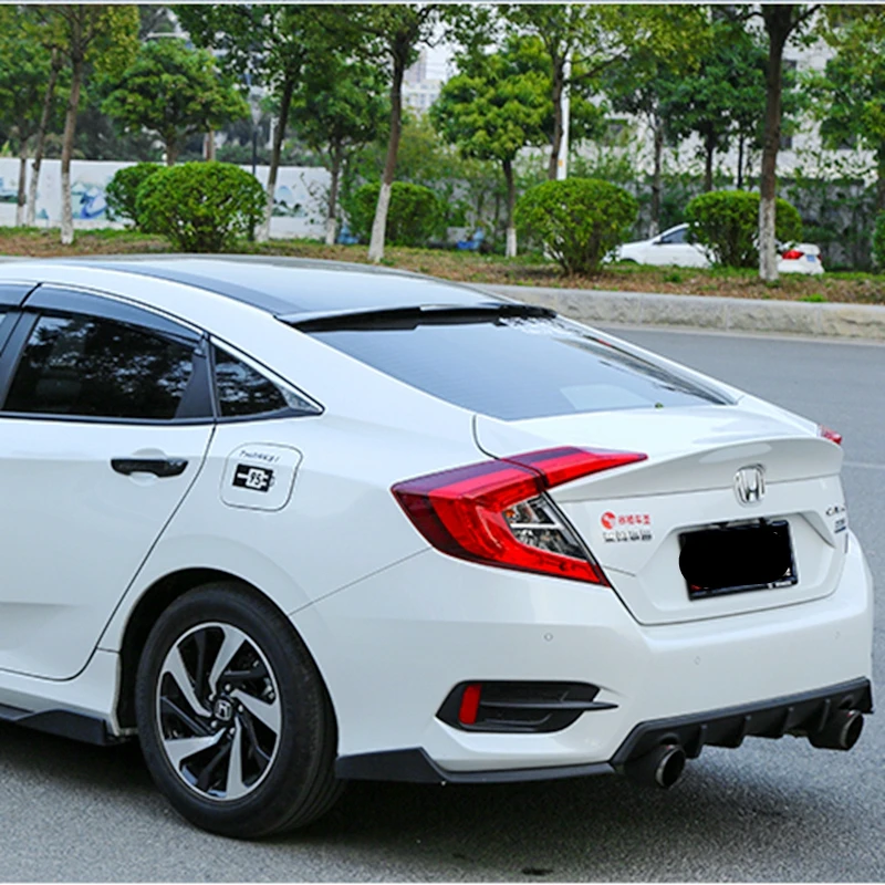 Для Honda Civic спойлер автомобильный Стайлинг ABS пластиковый Неокрашенный цвет задний багажник Крыло загрузки губы крыши автомобильный спойлер украшения