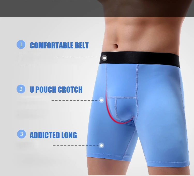Марлевые шорты Боксеры длинные Ethika трусы-боксеры из Ice Silk Homme сексуальное Calecon Ethika Мужское нижнее белье боксеры для мужчин нижнее белье шорты для мужчин