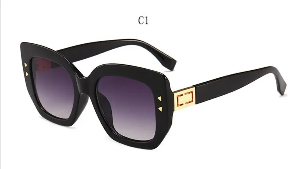 C1 bright black Модные квадратные солнцезащитные очки для женщин Ретро брендовые дизайнерские солнцезащитные очки для женщин новые летние негабаритные солнцезащитные очки UV400 0167 - Цвет линз: C1 bright black