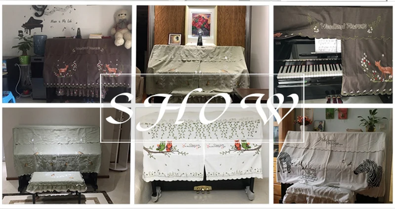 Половина и полный Чехол для пианино со стулом крышка Стиль содержит натуральный Сельский в европейском стиле на шнуровке с рисунком оленя пыленепроницаемый салфетка на фортепьяно