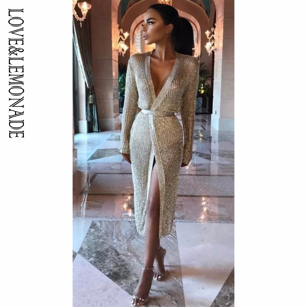 Женский кардиган LOVE & LEMONADE свитер с золотыми крючками модель LM0946|cardigan sweater|gold