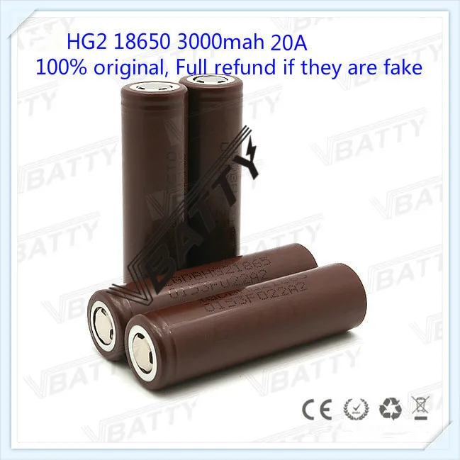 2 шт. бесплатная доставка Аккумулятор LG HG2 18650 3000 мАч 20A 3 7 В аккумулятор PK imr мАч|imr