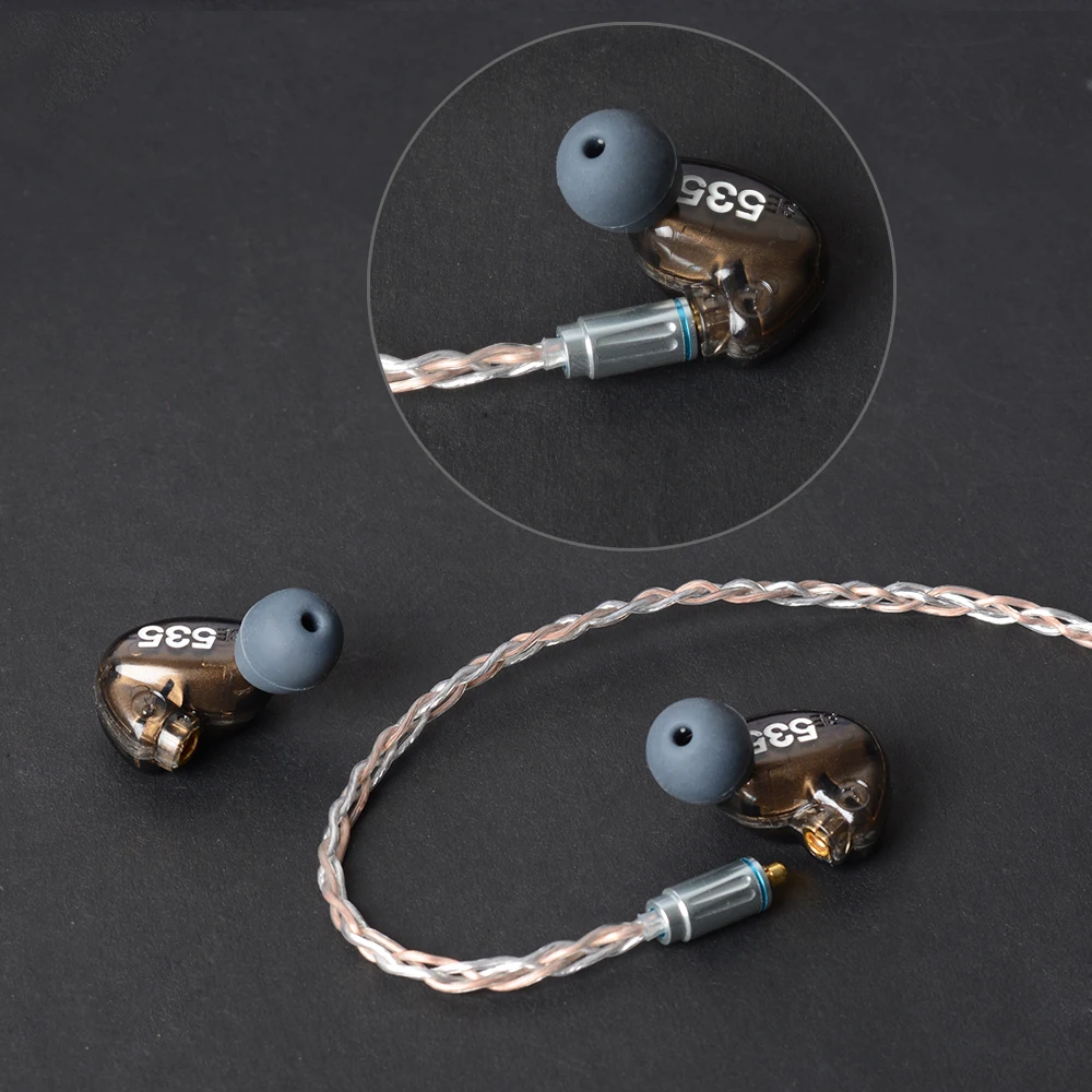 Кабель OKCSC MMCX с 8 ядрами 7N одним кристаллом посеребренный и медный для Shure SE846 SE535