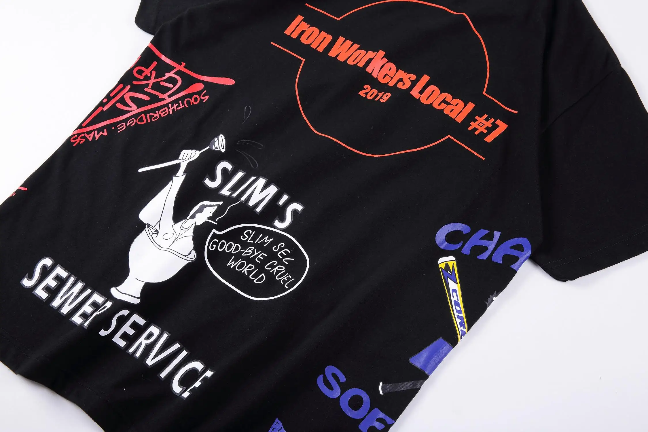 19SS Kanye ASTROWORLD Футболка граффити улыбающееся лицо CPFM. XYZ w. w. C. D футболки для мужчин и женщин с изображением Трэвиса Скотта Astroworld футболки