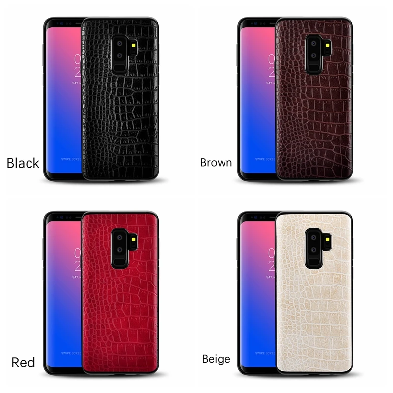 Luxury PU Leather Case For Samsung Galaxy S10 S10e Plus S9 Crocodile Pattern Soft Back Cover for Note 9 8 S8 plus+ S |