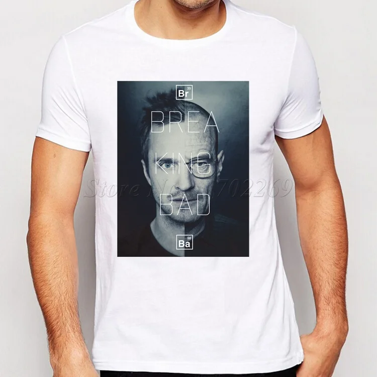 Рекламная акция, мужские футболки в стиле ретро, футболка tv Mr White Heisenberg Jessie Pinkman футболки с забавным принтом, топы с короткими рукавами - Цвет: ZT051