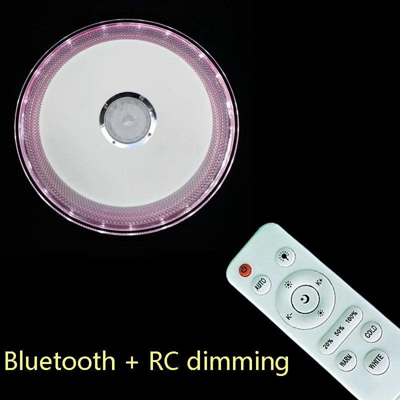 Современный светодиодный потолочный светильник RGB с регулируемой яркостью, 36 Вт, пульт дистанционного управления через Bluetooth, музыкальный светильник для гостиной, детской спальни, потолочный светильник AC85-265V - Цвет корпуса: C model