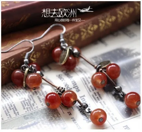

2021 Latest Fashion Sweet Plump Cherries Retro Aesthetic Qualities Of Small Earrings Jewelry Factory Direct