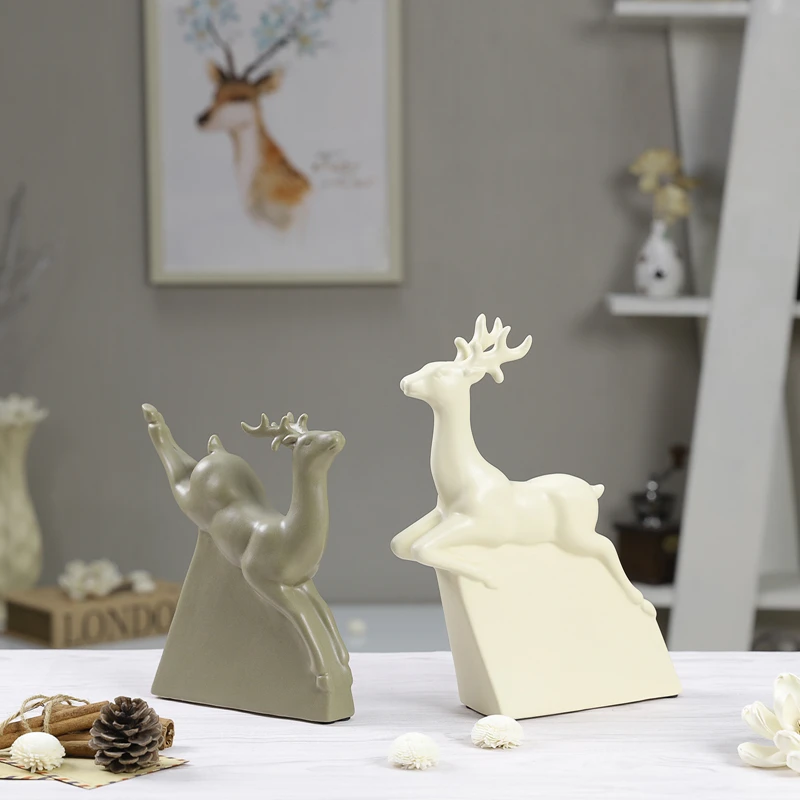 Модные художественные керамические украшения для пар deers домашнего декора
