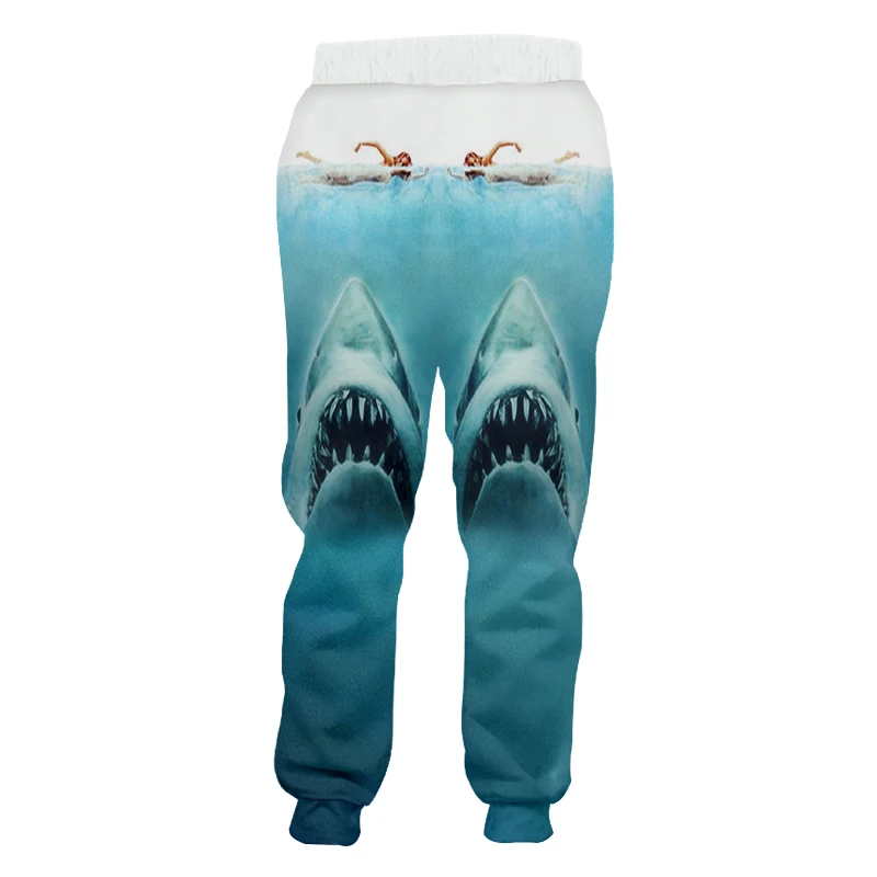 UJWI Spring And Autumn New Style Man Oversized 5XL 3D Printed Funny Marine Shark Trousers Leisure Lovely Sweatpants | Мужская одежда