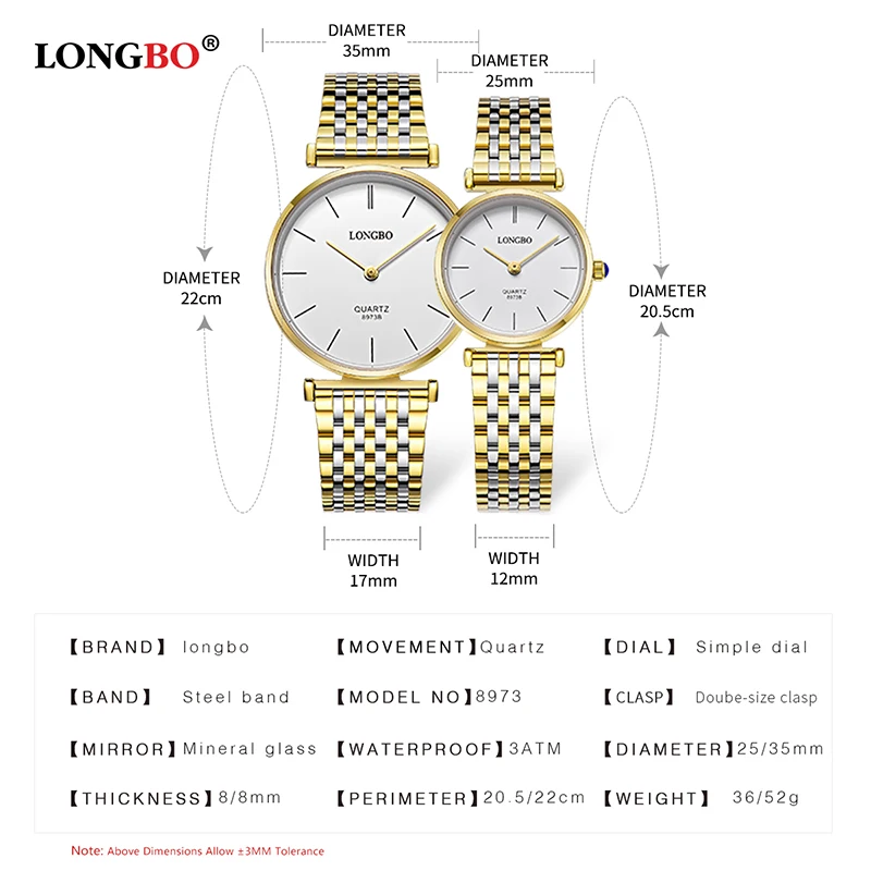 Longbo Luxuary любителей смотреть классический деловой Стиль Водонепроницаемый